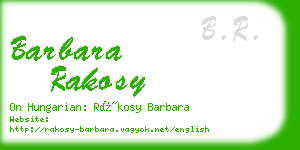 barbara rakosy business card